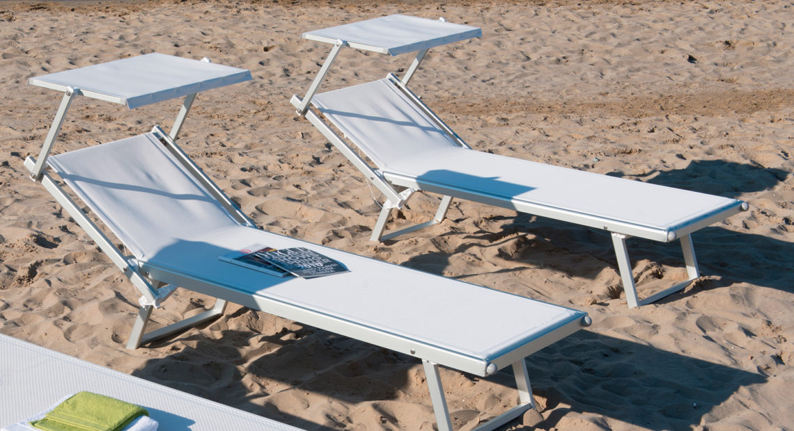 lettino spiaggia alluminio professional