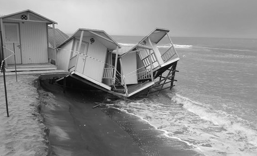 erosione costiera ostia