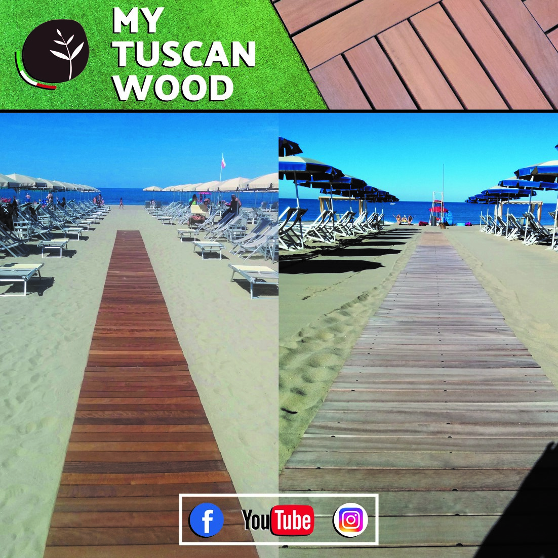 passerella legno arrotolabile