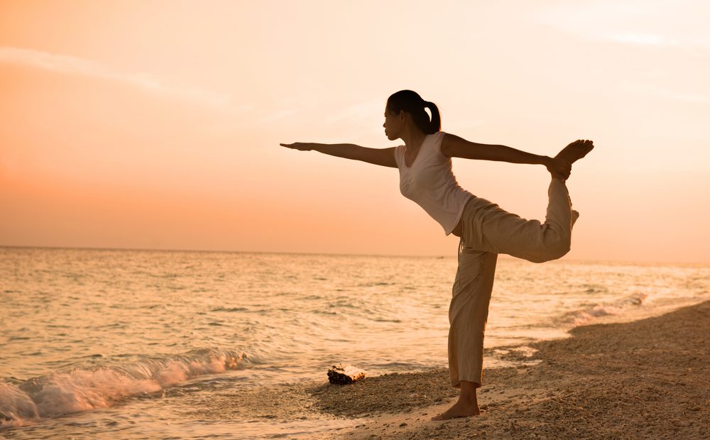 Ginnastica in spiaggia
