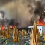 holiday beach incendio