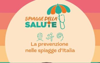 Logo ufficiale dell'evento Spiagge della Salute con la scritta La prevenzione nelle spiagge d'Italia.