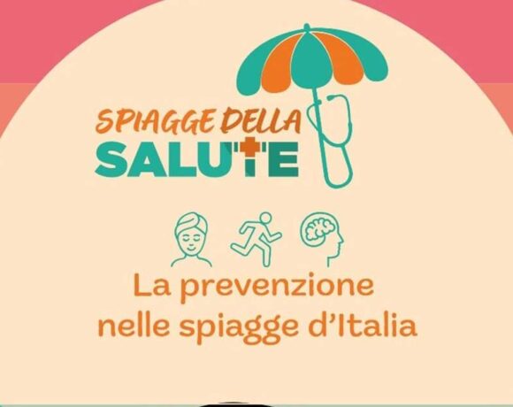 Logo ufficiale dell'evento Spiagge della Salute con la scritta La prevenzione nelle spiagge d'Italia.