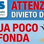 Locandina della campagna Avis Jesolo contro i tuffi pericolosi dai pontili con la scritta Tuffati nella solidarietà non nel pericolo.
