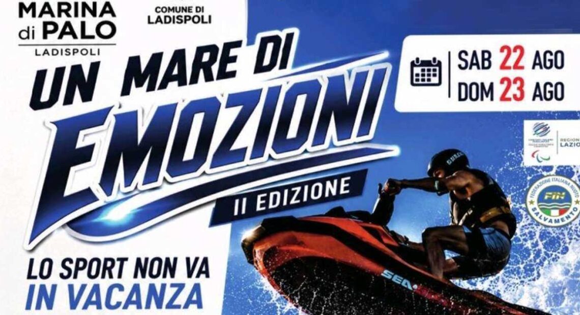 Locandina dell'evento Un mare di emozioni a Ladispoli con una moto d'acqua in azione.