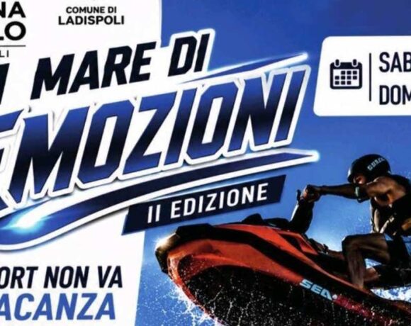 Locandina dell'evento Un mare di emozioni a Ladispoli con una moto d'acqua in azione.