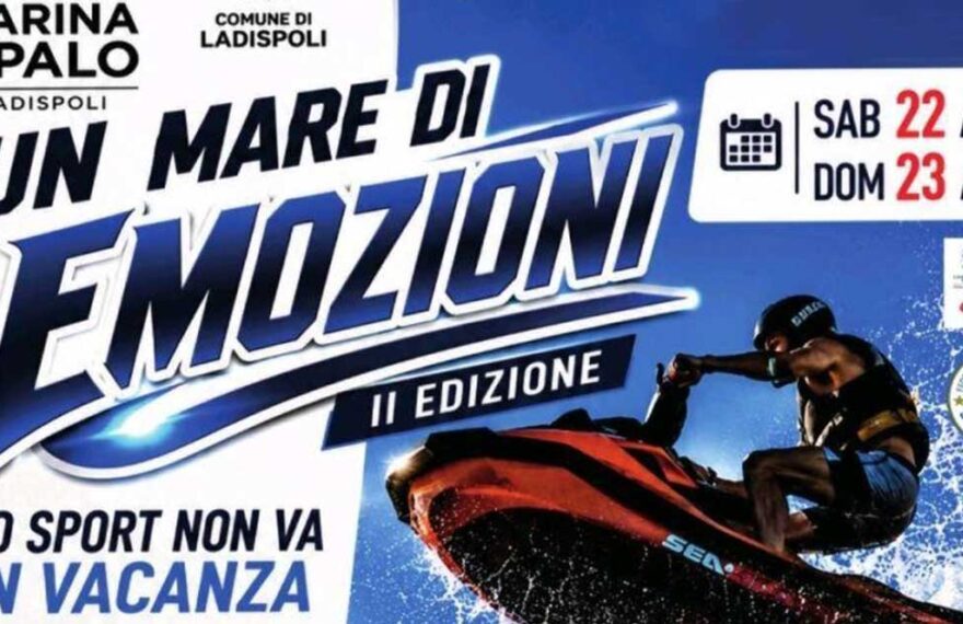 Locandina dell'evento Un mare di emozioni a Ladispoli con una moto d'acqua in azione.