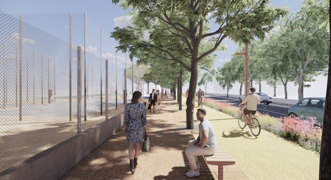 Render Lungomare riccione del sole