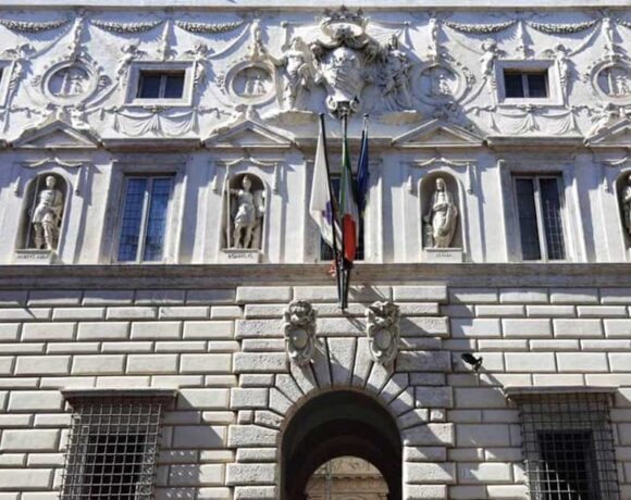 Facciata di Palazzo Spada a Roma, sede del Consiglio di Stato