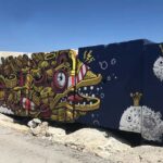 Murales e opere di street art realizzati sui blocchi della scogliera al MAM di San Benedetto del Tronto