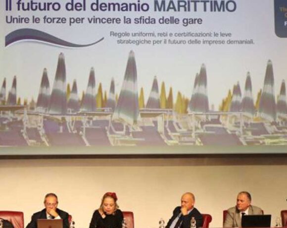 I relatori al tavolo del convegno di Confartigianato Imprese Demaniali alla fiera InOut di Rimini.