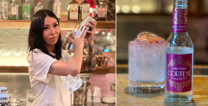 La bartender Francesca Bussinello, creatrice del drink Nefelio.