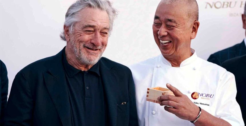 Nobu Matsuhisa con Robert De Niro, socio della sua catena di ristoranti di lusso